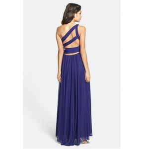 Xscape ║ Embellished One-Shoulder Jersey Gown ║ 4